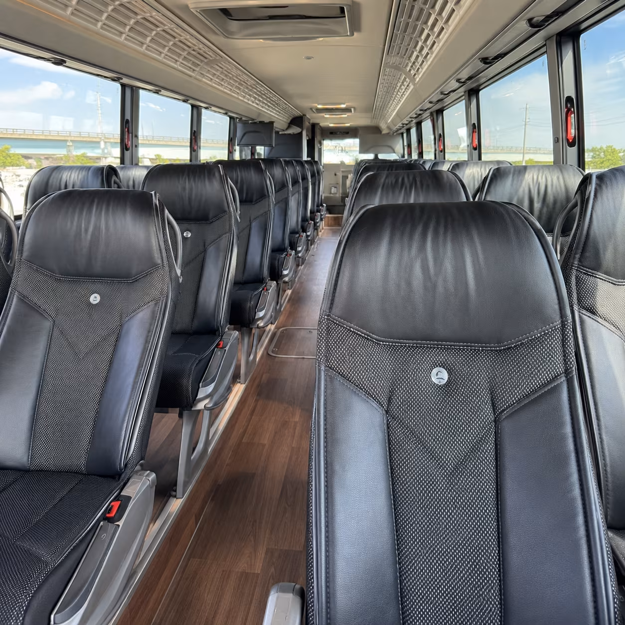 new bedford charter bus interior